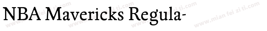 NBA Mavericks Regula字体转换